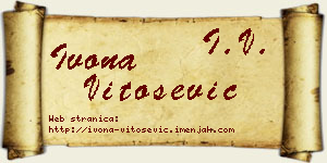 Ivona Vitošević vizit kartica